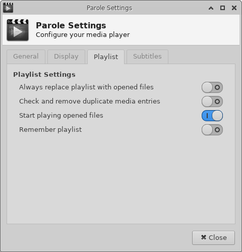 Parole Playlist Tab