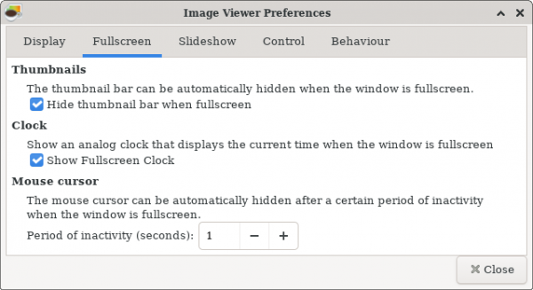 Fullscreen Preferences Window