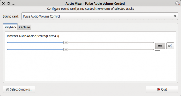 xfce4-mixer using PulseAudio