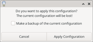 xfce4-panel-profile Apply Configuration Window