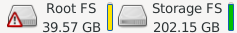 Disk Space Monitor: Panel Indicator Images