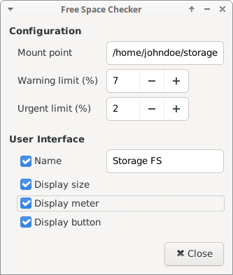 Disk Space Monitor: Root Filesystem Configuration