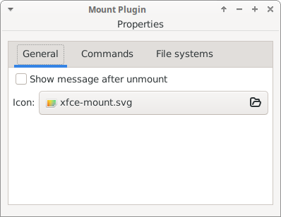 Mount Plugin Options Menu