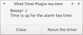 Timer Plugin Alarm Window