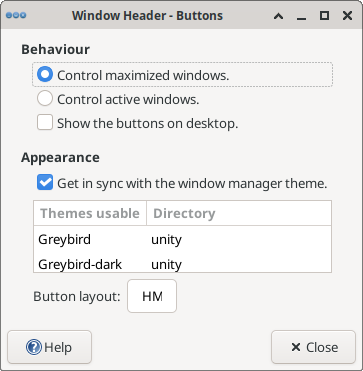 Windows Header Option Button Dialog Windows