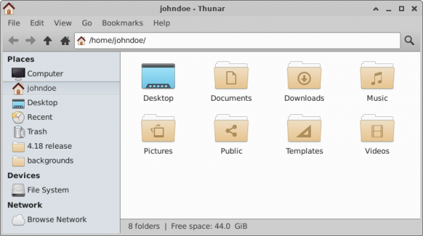 Thunar File Manager Window