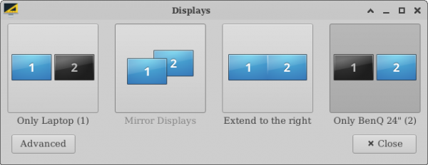 Figure 2. Configure New Displays Dialog