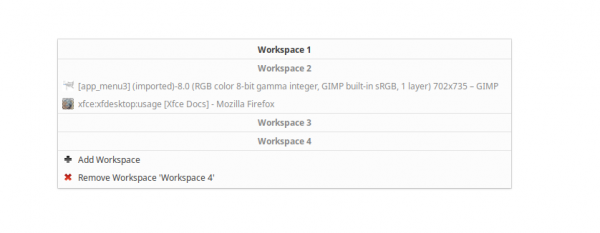 Grouped Workspace Entries